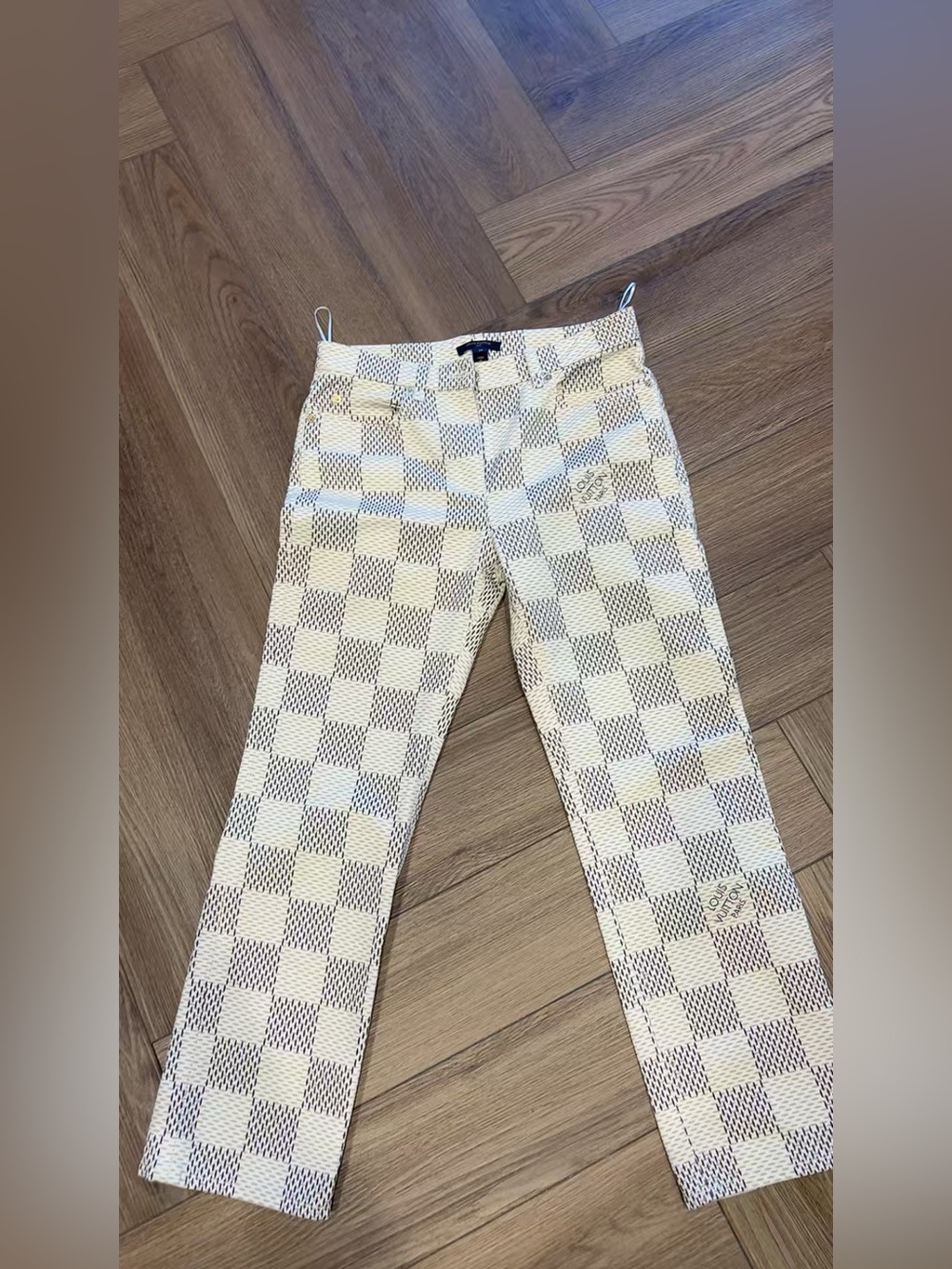 Louis Vuitton Damier Azur Mid-Rise Jeans